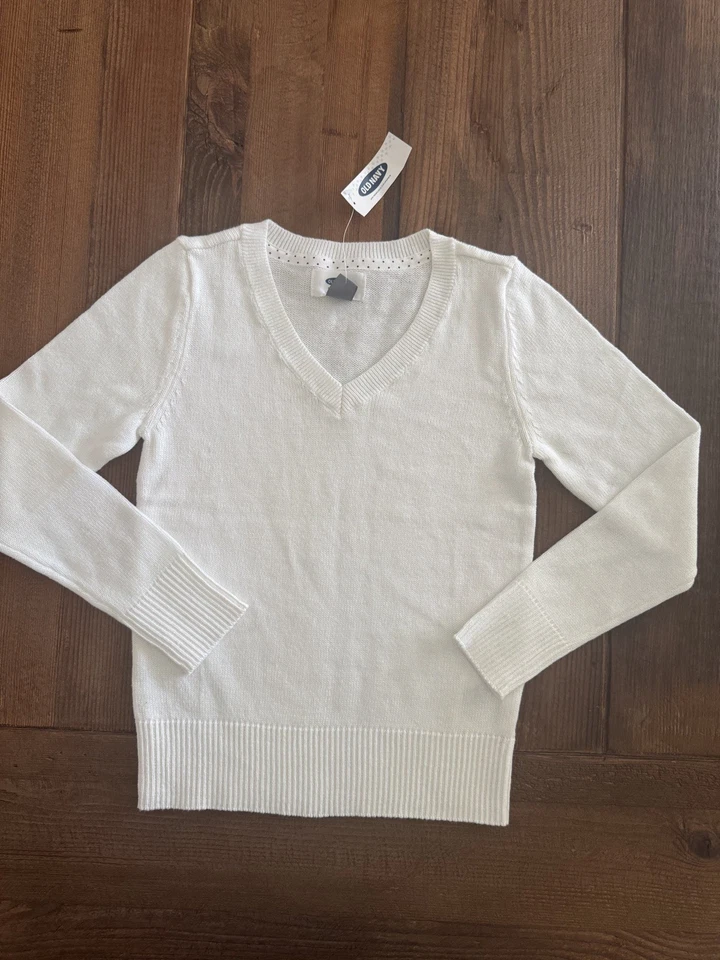 NUEVO CON ETIQUETAS Suéter Niña Azul Marino Antiguo Talla 6-7 Foto 1 de 1