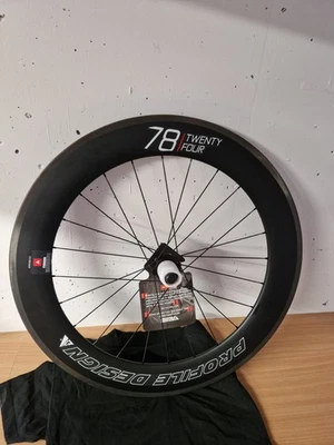 Profile Design Hinterrad 78 Twenty Four Clincher 11 Fach Shimano Vollcarbon - Imagen 1 de 4