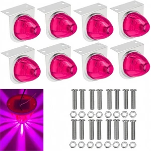 8Pcs LED Watermelon Lights Indicator Side Marker Clearance Lamp Truck Trailer - Picture 1 of 7
