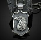 American Eagle Oiseau Bouclier Hommes Pendentif 925 Argent Cadeau Anniversaire