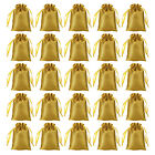 Satin Bags With Drawstring, 30 Pack 6X8 Inch Wedding Favor Bags, Gold Tone
