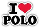 I Love Polo Car Bumper Sticker Decal - ''SIZES"