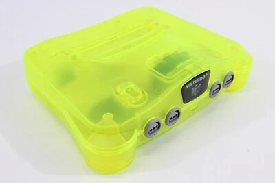 Console Nintendo 64 N64 transparente transparente LED NTSC REGIÃO LIVRE mod várias cores - Imagem 1 de 2