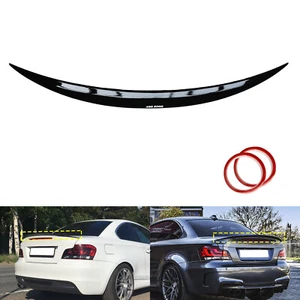 Schwarz Glanz Heckspoiler Kofferraum Spoiler Lippe für BMW 1er Coupe E82 07-13 - Bild 1 von 10