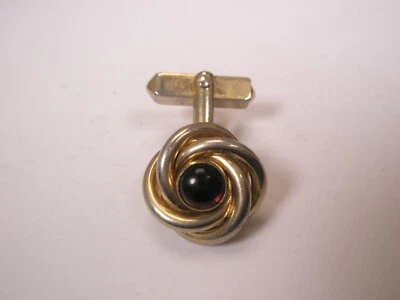 Knot Red Center SWANK SINGLE Vintage Cuff Link replacement lost/broken zp39 - Image 1 of 4