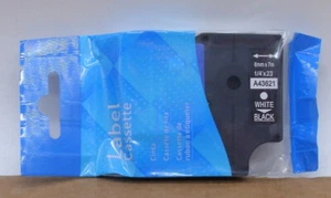 Schriftband Label Cassette 6mm x7m white on black wie Dymo 43621 D1 LabelManager - Picture 1 of 1
