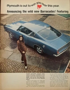 1967 Plymouth Barracuda 2 Door Hardtop Fastback Convertible Print Ad  - Picture 1 of 1