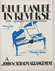 Blue Danube In Reverse Piano Solo Sheet Music By John Schaum Belwin Mills 1945 - Picture 1 of 5