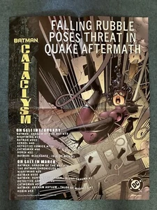 Batman DC 1998 Catwoman Cataclysm poster doublesided RARE VGC Comic Book 22x17” - Bild 1 von 2