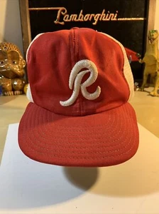 Vintage Harvard Crimson Script SnapBack Rope Hat Cap USA Made 80s 90s - Picture 1 of 7