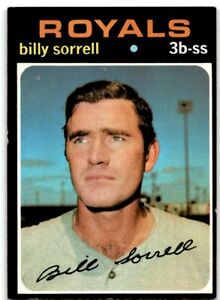 1971 Topps #17 Billy Sorrell Mid/High Grade Vintage Baseball Card Kansas City