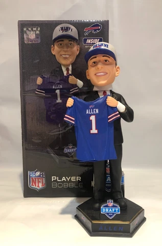 Josh Allen #1 Buffalo Bills 2018 Draft Day Bobblehead, Only 2018 made Cover