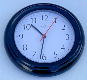 Reloj de Pared Acctim Batería Redonda Negro, Cara Transparente Wycombe 21413 - Caja Desaliñada - Imagen 1 de 15