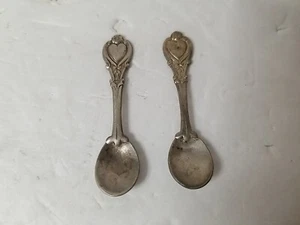 Lot Of 2 Sterling silver Mini Spoon, Small spoon for baby / Sugar & Salt Spoon - Picture 1 of 2