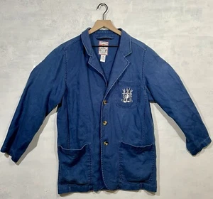 Vintage Warner Bros Looney Tunes Linen Bugs Bunny Blazer Jacket Single Stitch - Picture 1 of 10