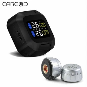 Wireless motorcycle TPMS Tire Pressure Monitoring System Motor Tyre Auto Alarm - Picture 1 of 9