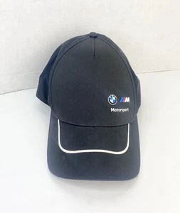 BMW M Motorsport Puma SnapBack Golf Hat Cap Car Youth Kids Black Adjustable EUC - Picture 1 of 10