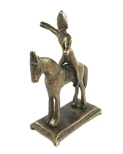 Collectible Riding Horseman Warrior Tribal Handcrafted Table Décor Idol. G7-1087 - Picture 1 of 8