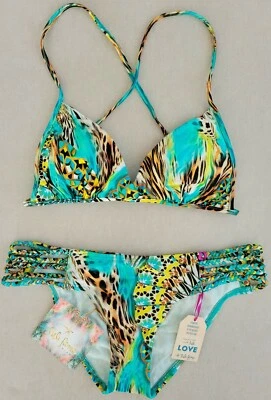 Luli Fama Moon Princess Cross Over Top (XS/S) & Braided Side Full Bottom (XS) - Image 1 of 4