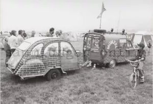 CITROEN 2CV pato conversión remolque caravana minicamper fotografía coche - Imagen 1 de 2