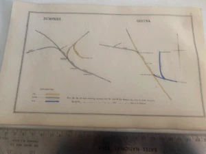 DUMFRIES PASSENGER & GOODS & GRETNA AREA AIREY RAILWAY MAP 1884 - Picture 1 of 5