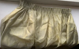JAB Store zartgrün mit goldgelben Streifen semi-blickdicht seidig 330 cm lang 1A - Bild 1 von 6