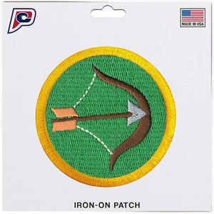 Archery Wilderness Scout Merit Badge Embroidered Iron on Patch - Picture 1 of 3