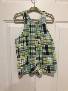 Hartstrings Baby 12 Months Patchwork Shorts Overalls - Picture 1 of 3