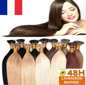 50,100, 150, 200 EXTENSIONS DE CHEVEUX POSE A CHAUD 100% NATURELS REMY HAIR NAIL - Picture 1 of 15