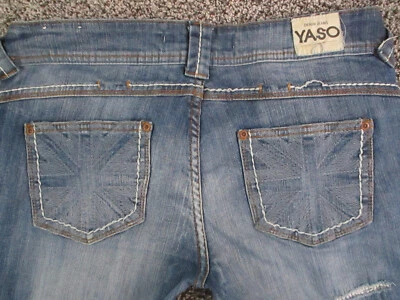 Yaso Jeans Womens 9 or 10 Blue Denim Bootcut Low Rise Medium Wash Retro 31x31 - Image 1 of 4