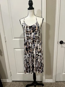 NICOLE MILLER” NEW YORK KNIT TYE DYE DRESS WITH RACERBACK & KEYHOLD - SM - Picture 1 of 12