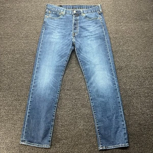 Levi's 501 Jeans Mens 32x30 Medium Wash Blue Denim Button fly - Picture 1 of 20