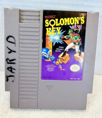 intage NES Game Solomon’s Key (1987, Tecmo) Nintendo Entertainment System Cartri - Image 1 of 2