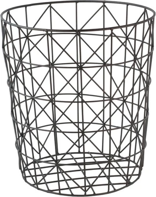 GOLDBEARUK Black Wire Mesh Geometric Modern Style Laundry bin Basket Medium  - Image 1 of 4