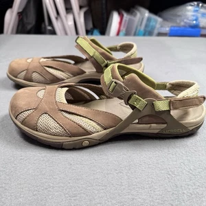 Merrell Womens Otter Air Cushion Sandals Size 11 Brown Green Sport Hiking Shoes - Picture 1 of 7