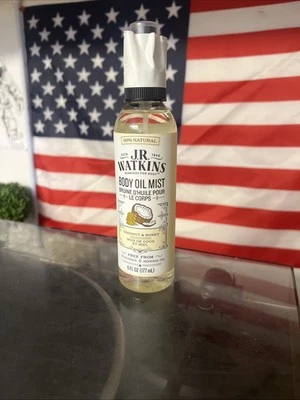 Vaporizador de aceite corporal natural JR Watkins, coco y miel 6 OZ Foto 1 de 2