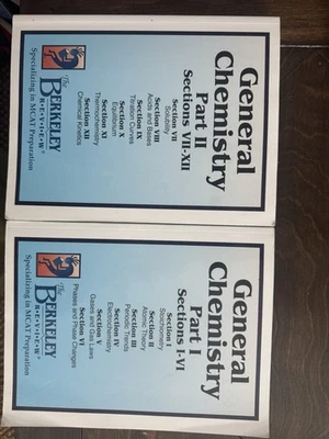 The Berkeley Review: General Chemistry MCAT Test Prep Part 1 & 2 Book Lot - Image 1 of 2