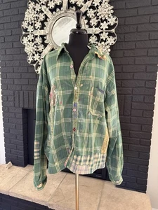 Nueva camiseta de trabajo Magnolia Pearl Landes nueva con etiquetas en Romeo Check OS - Imagen 1 de 6