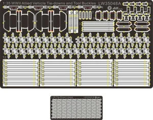 1/35 WWII Allied Vehicle Tie-Downs & Tool Buckles LW35048 Model Accessory - Picture 1 of 3