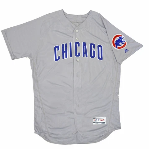 Mens MLB Chicago Cubs Authentic On Field Flex Base Jersey - Road Gray Cover