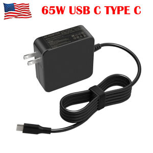 65W Power Laptop Charger USB C Type C for HP Chromebook Lenovo/Acer/Asus/Samsung