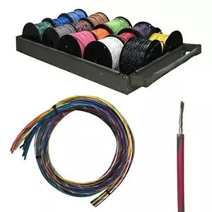 Striped Primary Wire 18 AWG Gauge 25 FT Car Boat Marine Tinned Copper 14 Colors - Picture 1 of 11
