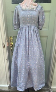 Laura Ashley Rare Vintage Maxi Dress Ruffled Square Neckline Puff Sleeve Floral - Picture 1 of 16