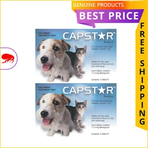 CAPSTAR BLUE Pack for Small Dogs and Cats 0.5 to 11 Kg 12 Doses Flea Treatment - Picture 1 of 2