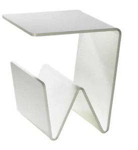 Beistelltisch - Zeitungstisch aus Acrylglas - Material Acryl - weiß hochglanz - Bild 1 von 1
