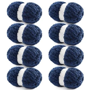 8 Pack Chunky Chenille Blanket Yarn for Hand Knitting and Crocheting - Jumbo ... - Picture 1 of 7