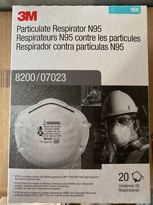 3M 8200 N95 Particulate Respirator Mask (20 Count) - Image 1 of 2