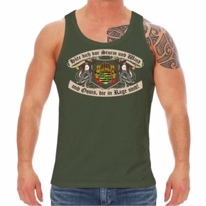 Canotta uomo maglietta muscolosa Guardati da tempesta e vento e dalla SASSONIA est  - Foto 1 di 8