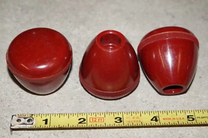 Lot of 3:  Red GEAR SHIFT Handle Shifter Knobs - Phenolic Threaded,  1/2"-13 - Picture 1 of 5