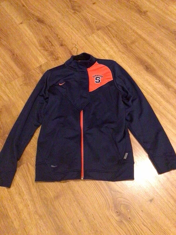 Syracuse University Men’s Blue Orange Nike Fit Dry Full Zip Small Jacket Coat Cover